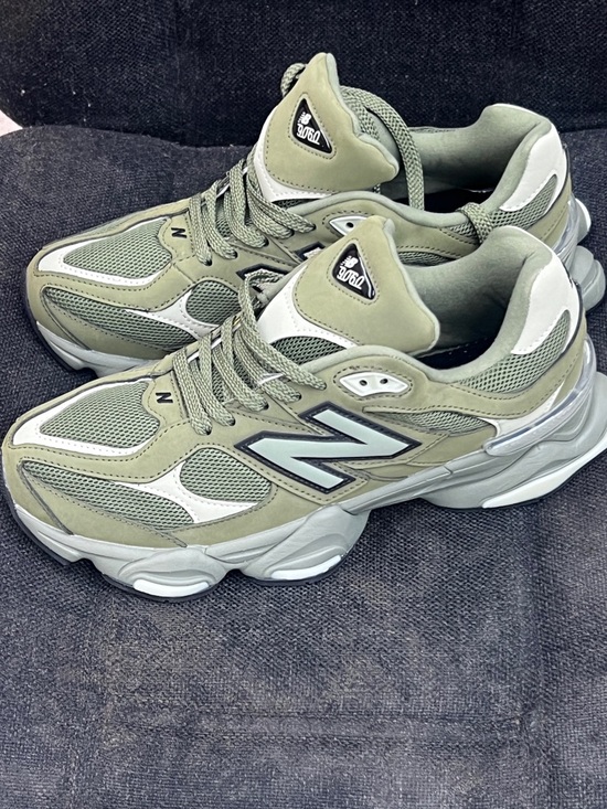 New Balance Other - New Balance 9060 Dark Olivine Olivine Black Suede Mesh Sneakers